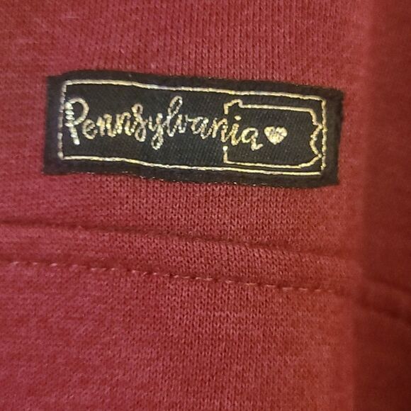 STATE OF MINE Men's XXL Pennsylvania Burgandy Seeatshirt - Picture 2 of 5